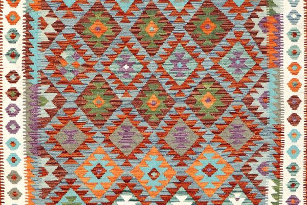 Afghan Kilim 202cm x 152cm / 6ft 7in x 5ft - Image 2