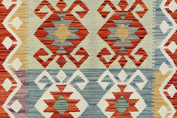 Afghan Kilim Runner 243cm x 70cm / 8ft x 2ft 4in - Image 2